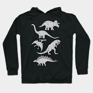 Silver Dinosaurs Hoodie